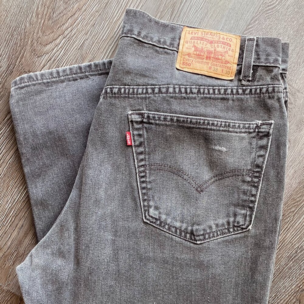 VTG Levi's | 550 | W 38 | Stone Wash Black